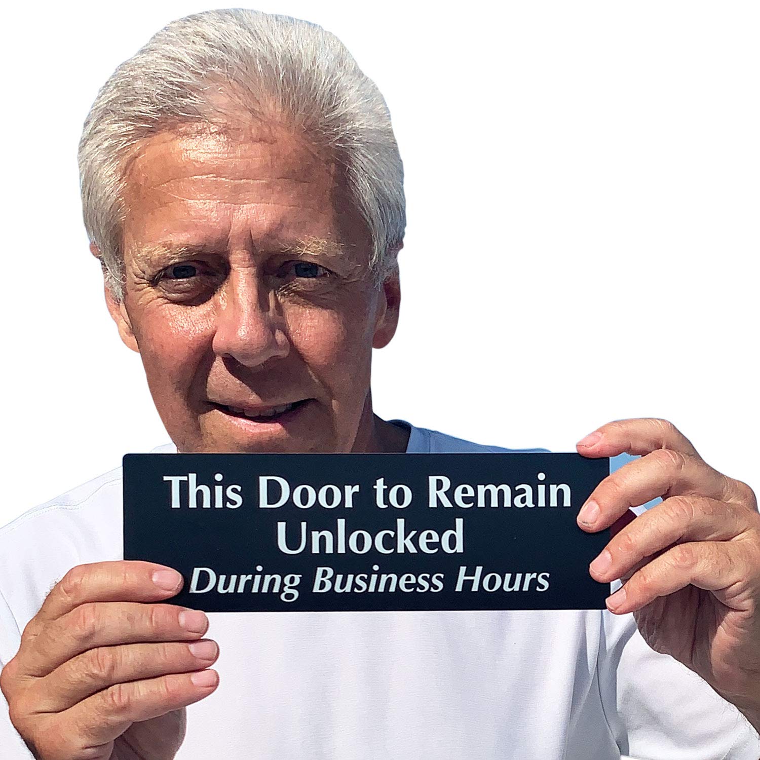 Buy SmartSign “This Door to Remain Unlocked During Business Hours” Door Sign 3 x 9