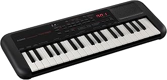 Yamaha PSS-A50 - Portable, Digital Keyboard with Phrase Recording, 42 Built-in Voices and 138 Arpeggio Types with a Lightweight Design, in Black, 50.6 x 20.1 x 0.54 centimeters