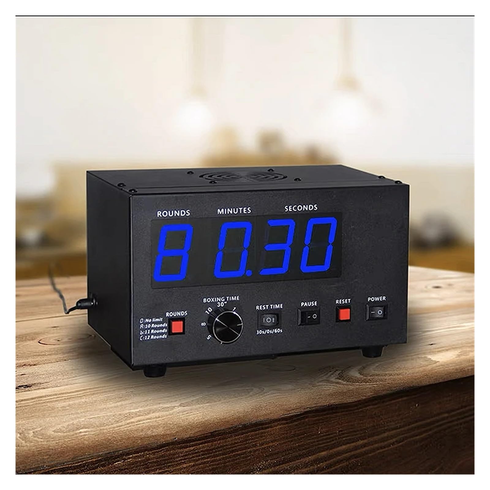 Temporizzatore digitale, Timer da palestra portatile -in, timer a intervalli LED, orologio for il conto alla rovescia, cronometro(6inch)