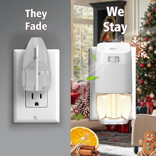 Miniatura 5 de Kit de iniciación de repuestos de aceite perfumado enchufable, 12 aromas navideños + 1 calentador, aceites esenciales, pan de jengibre, galletas de