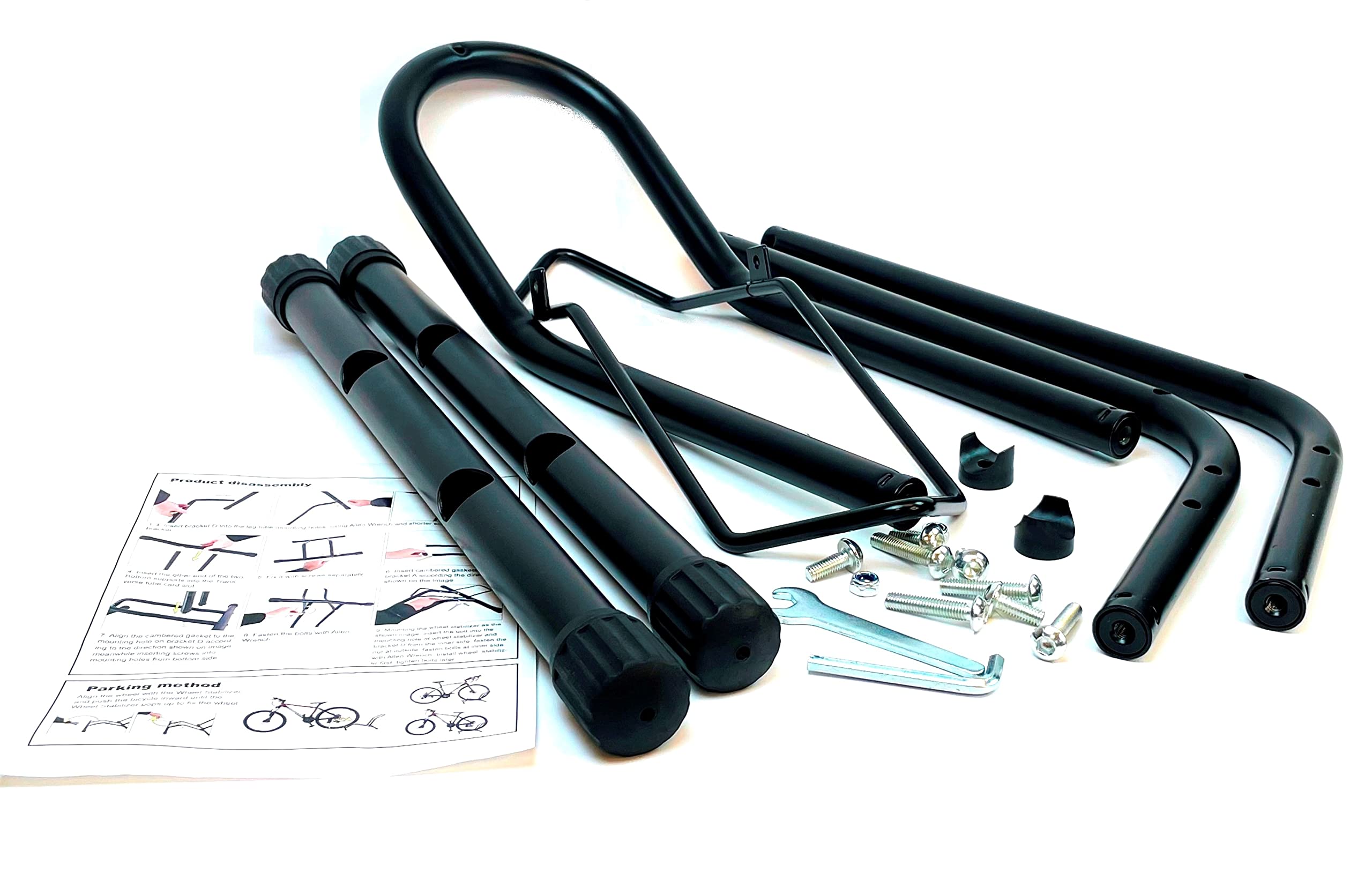 HST-13H – wolnostojący stojak na rower, stojak do roweru, stojak na rowery 16-29 cali, rower górski, rower wyścigowy, MTB, przednie lub tylne koło – INION
