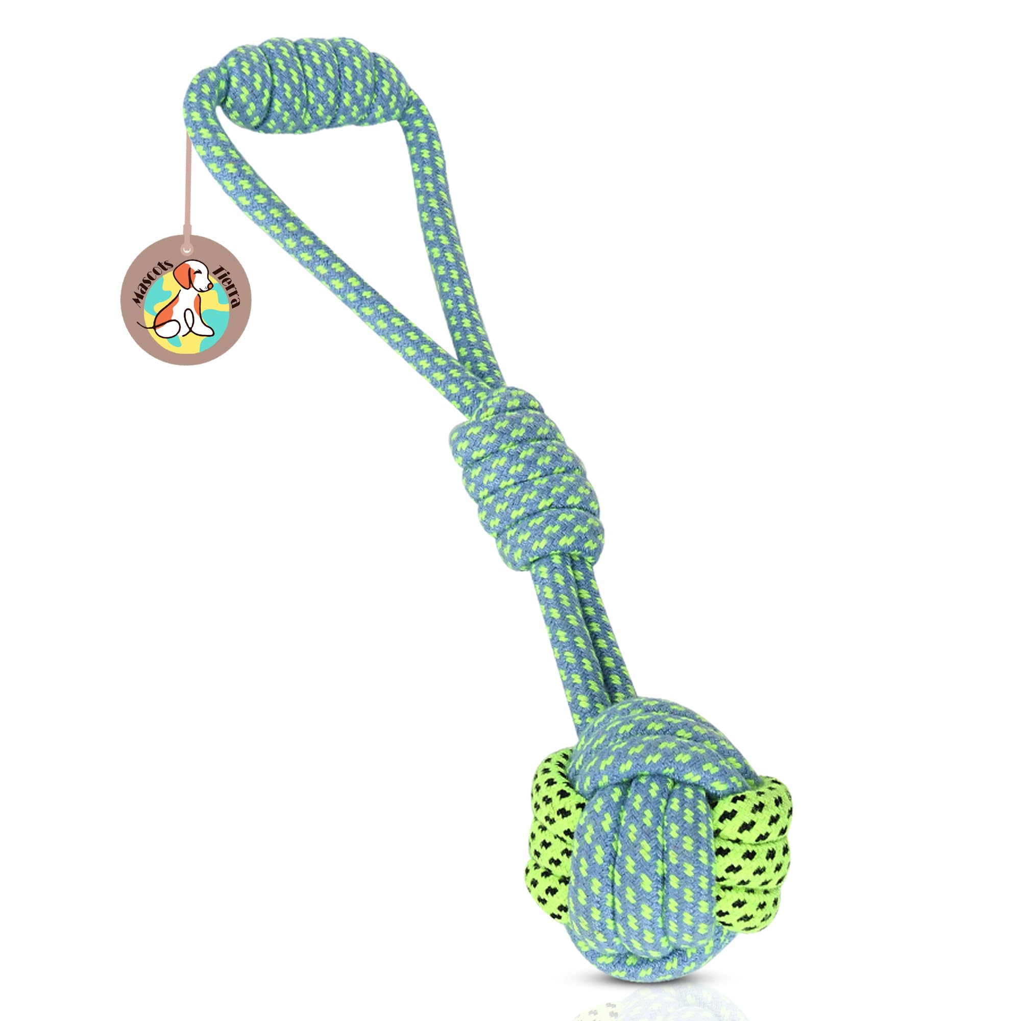 Mascots Tierra Handle Knotted Ball Cotton Rope Toys Training Reduce Separation Anxiety for Teeth Cleaning Small & Medium Not Suitable for Strong Aggressive Chewing Puppy (Color May Vary) (B0BYDX4QQ4) Amazon Price History, Amazon Price Tracker