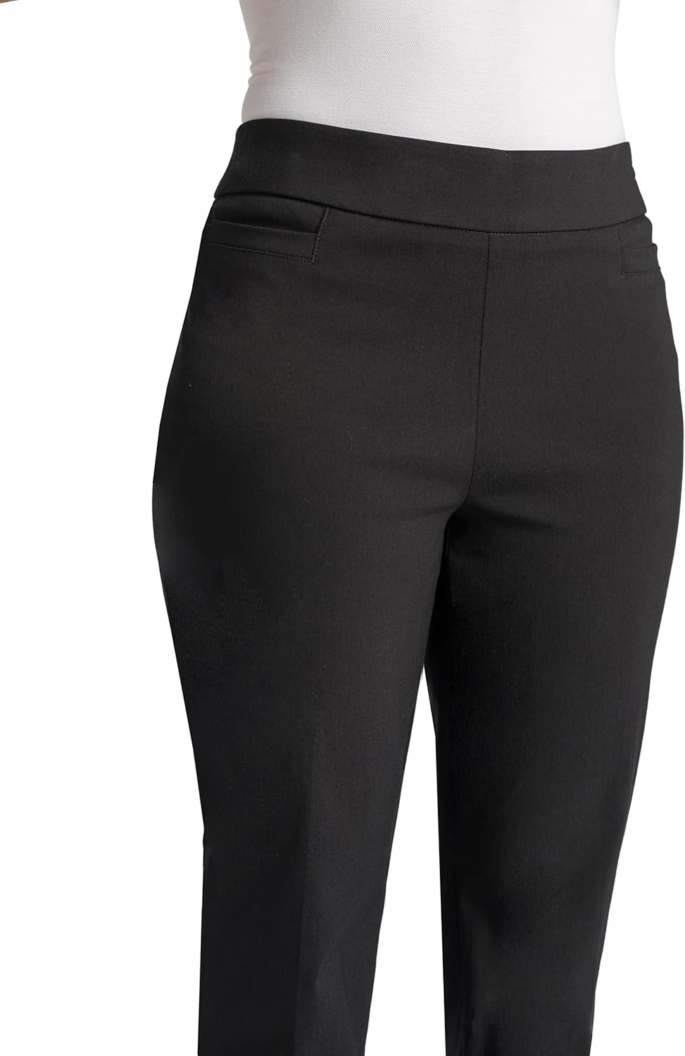 Briggs New York Womens Super Stretch Millennium Welt Pocket Pull on Career Pant (Average & Short & Tall Length) - Image 5