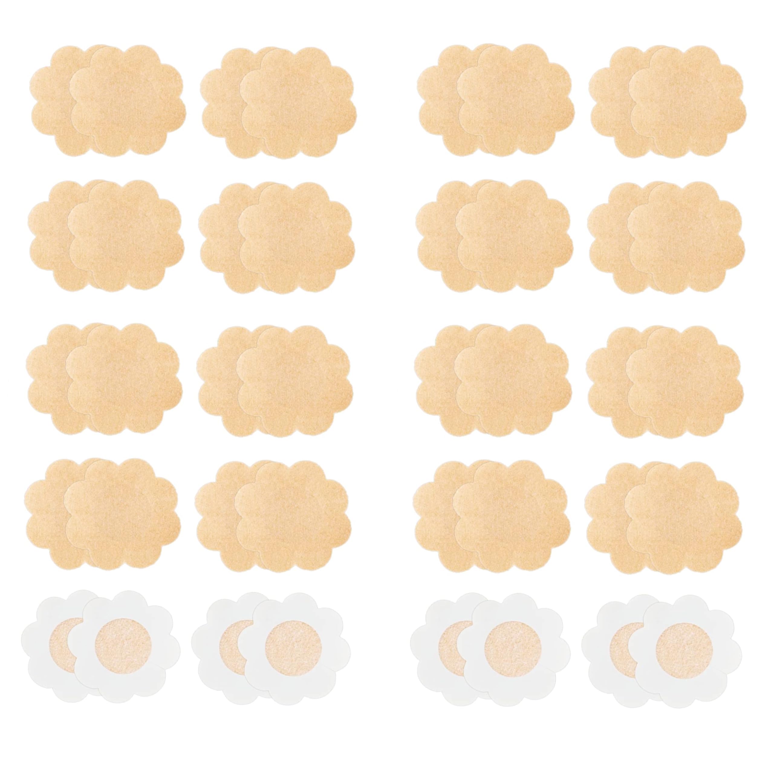 WITROMAN 40 Pieces Disposable Nipple Covers, Pasties, Petals