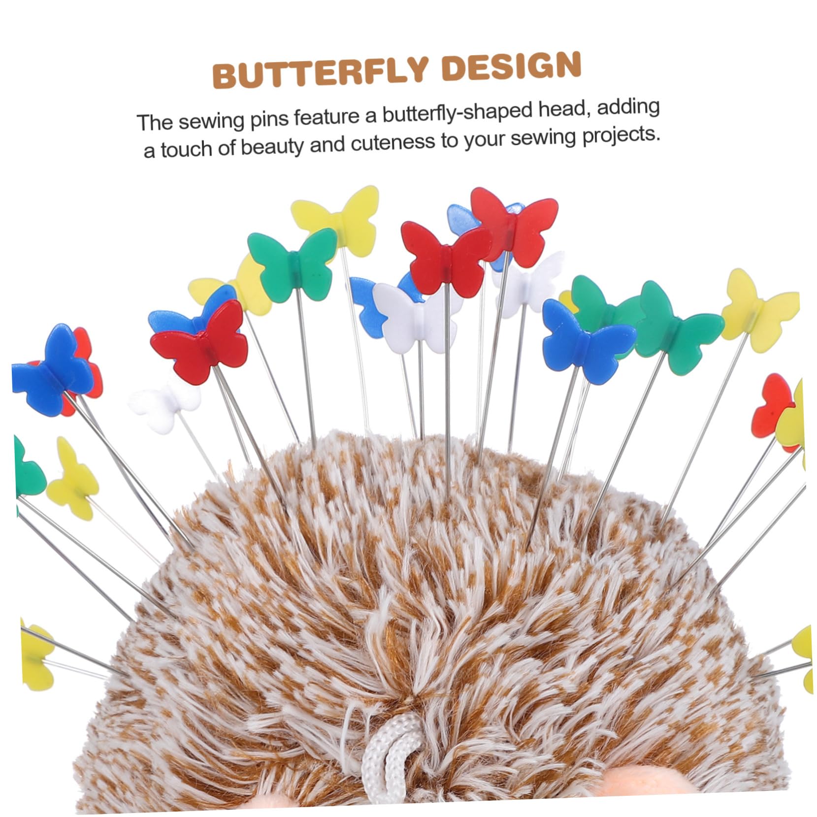 Angoily 5 Series Alfileres De Coser con Cabezas con Cojín De Erizo Accesorios Adorables para Manualidades Y Proyectos 100 Piezas X 5