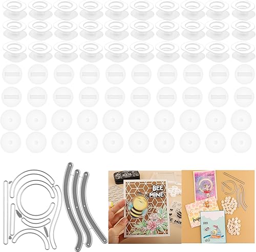 Miniatura 10 de BAOFALI Juego de 270 piezas de mini acción tambaleantes, resortes autoadhesivos, pequeños movers de Wobblers para hacer tarjetas, manualidades,