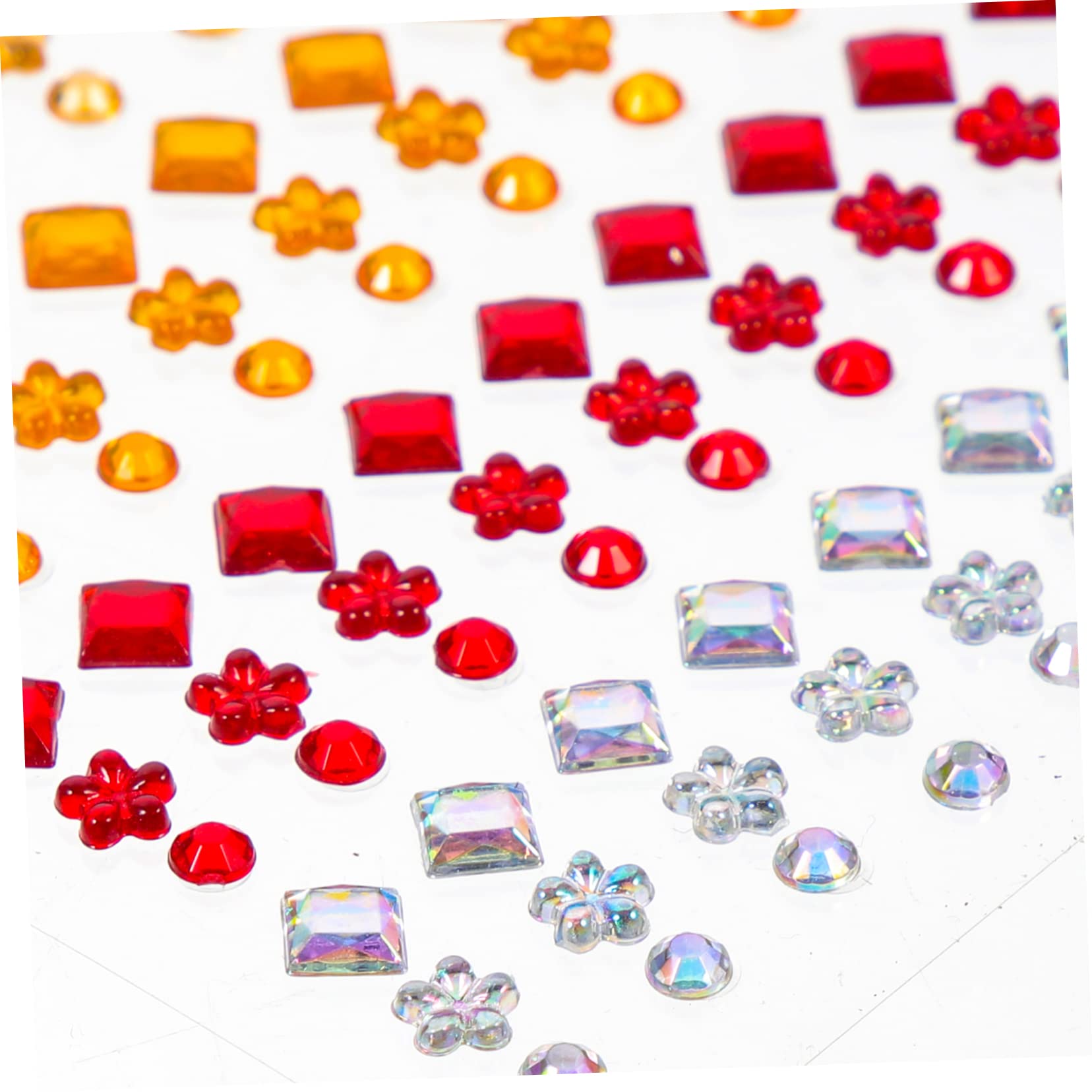 Didiseaon 5 Hojas de imitación de maquillaje de ojos alfabeto pegatinas uñas accesorios maquillaje nail stickers pedrería pegatinas de coche de imitación de la cara joya
