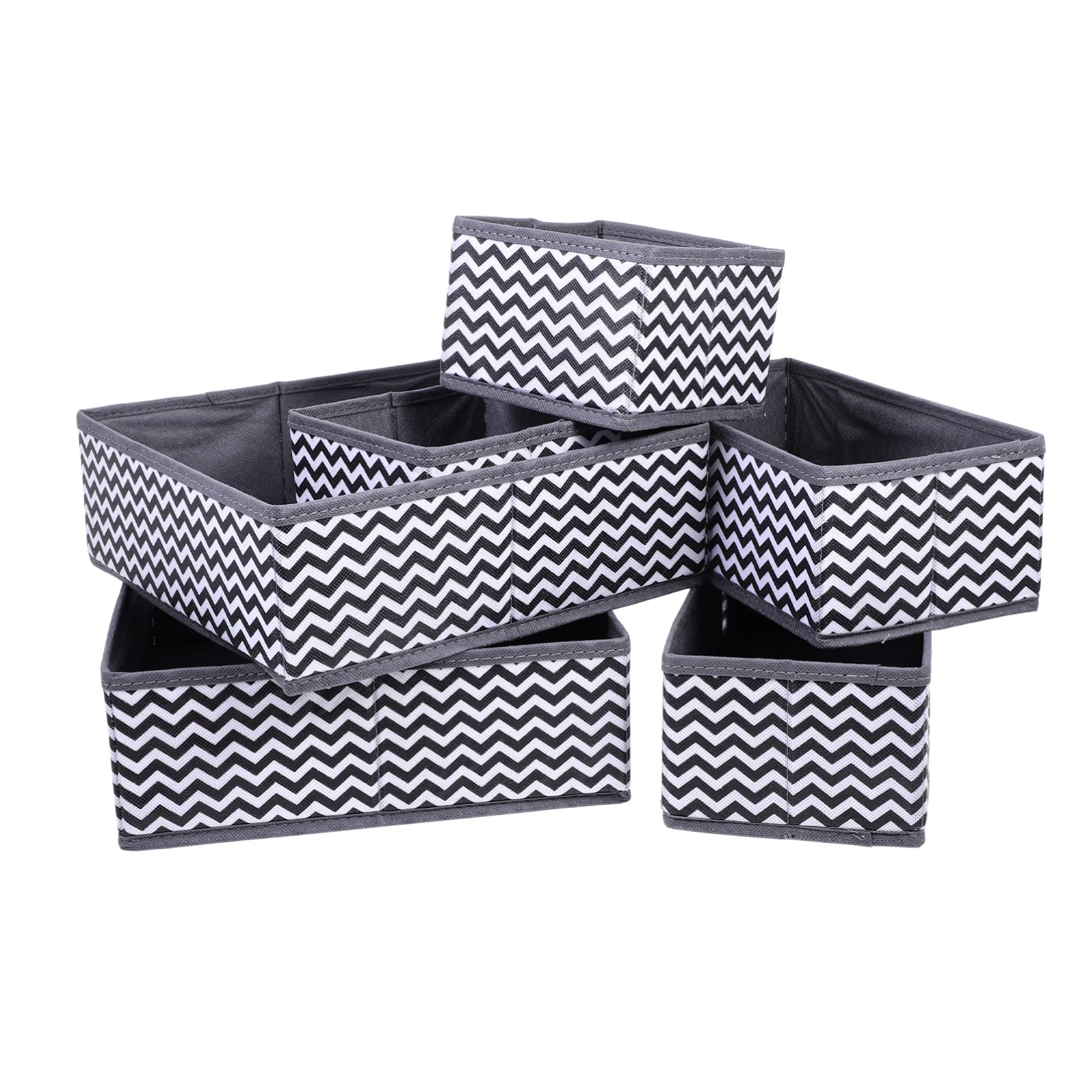 Alipis 6pièces Boîtes De Rangement Pour Sous-vêtements Boîtes à Chaussettes Et Slips Organisateur De Maison Simple