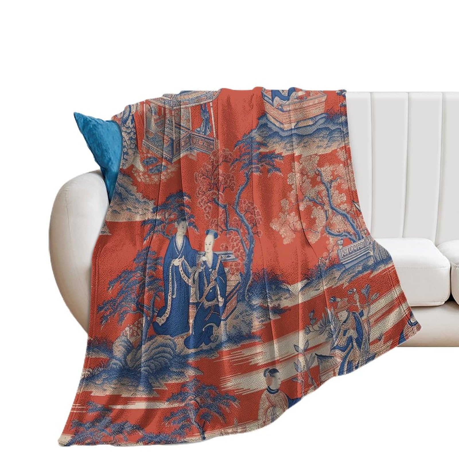 Couverture flanelle chaude contre le froid pour canapé Cheng Toile
