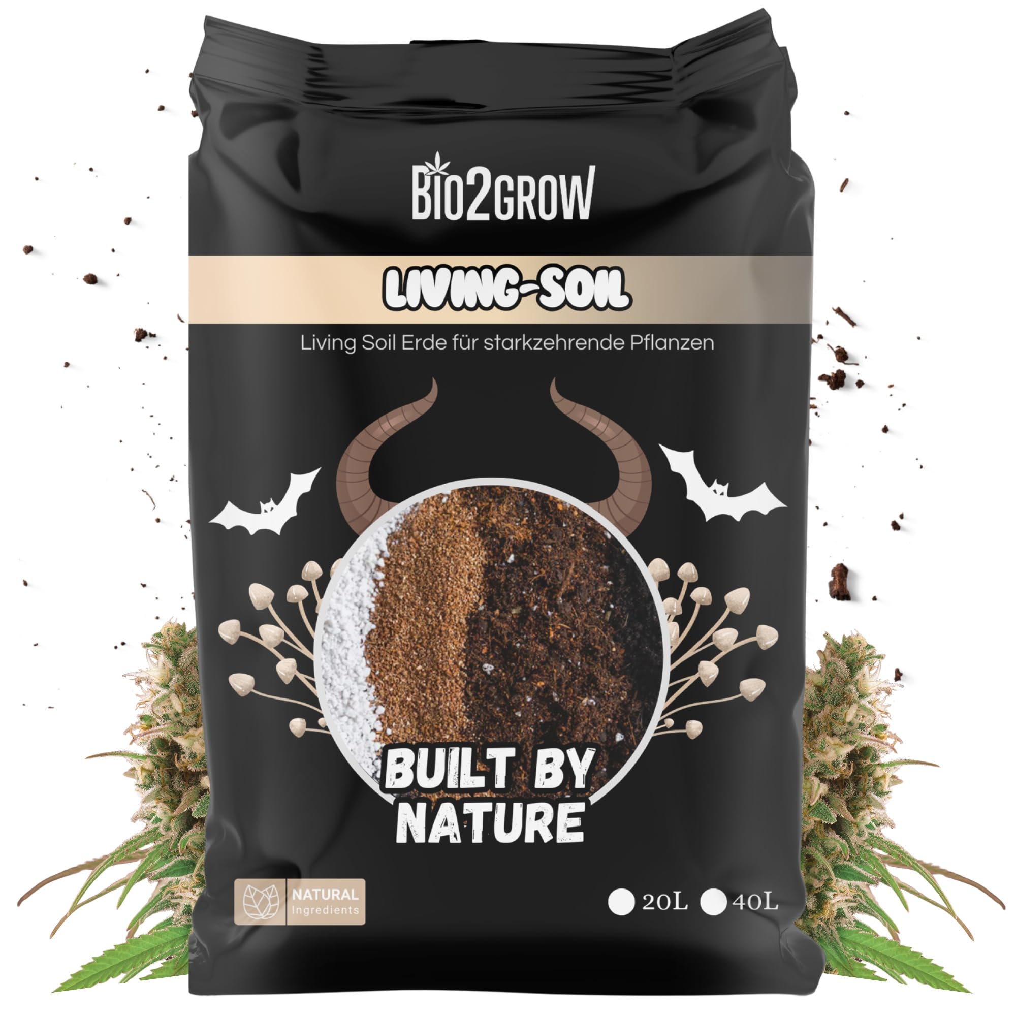 Living Soil 40 Liter - Handgemachte lebende Erde Indoor & Outdoor Blumenerde für Pflanzen Leichte Mischung Gemüse Anbau