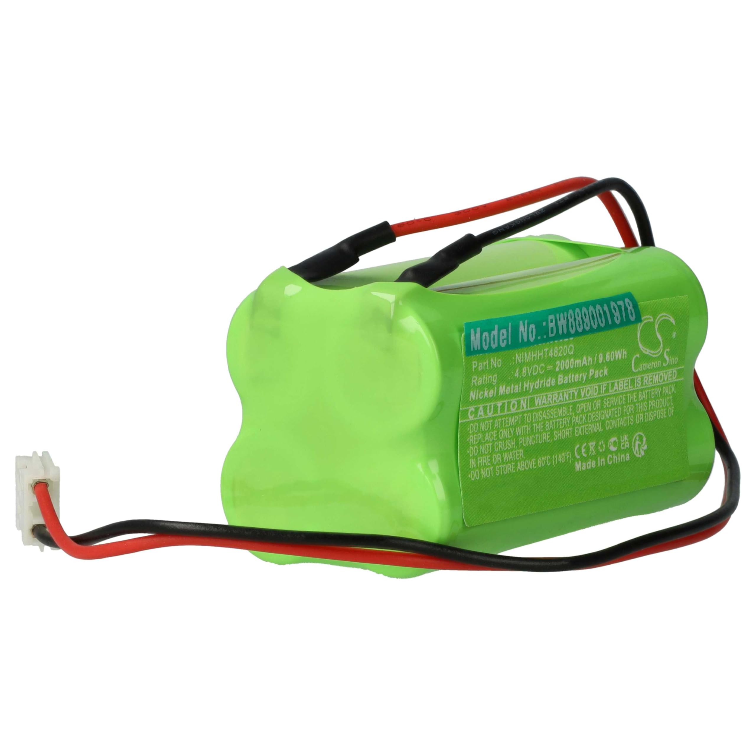vhbw 5 x akumulator kompatybilny z ABM KCW013(SC) | KCD013(SC), KDU013(SC), IL023(8) droga ewakuacyjna, oświetlenie awaryjne (2000 mAh, 4,8 V, NiMH)