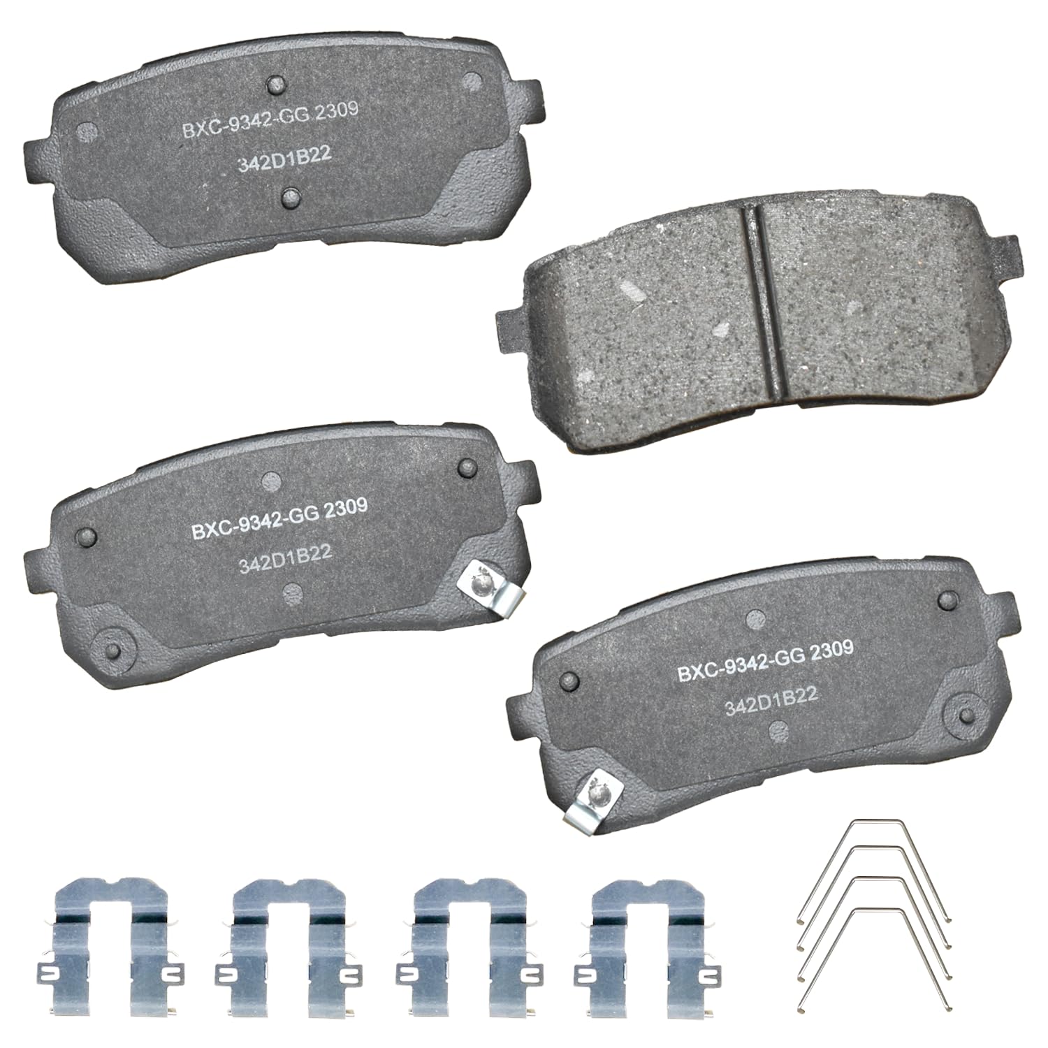 Bendix Premium SBC2309 Ceramic Rear Brake Pads for Hyundai Veracruz 2012-2007, Kia Sedona 2021-2015