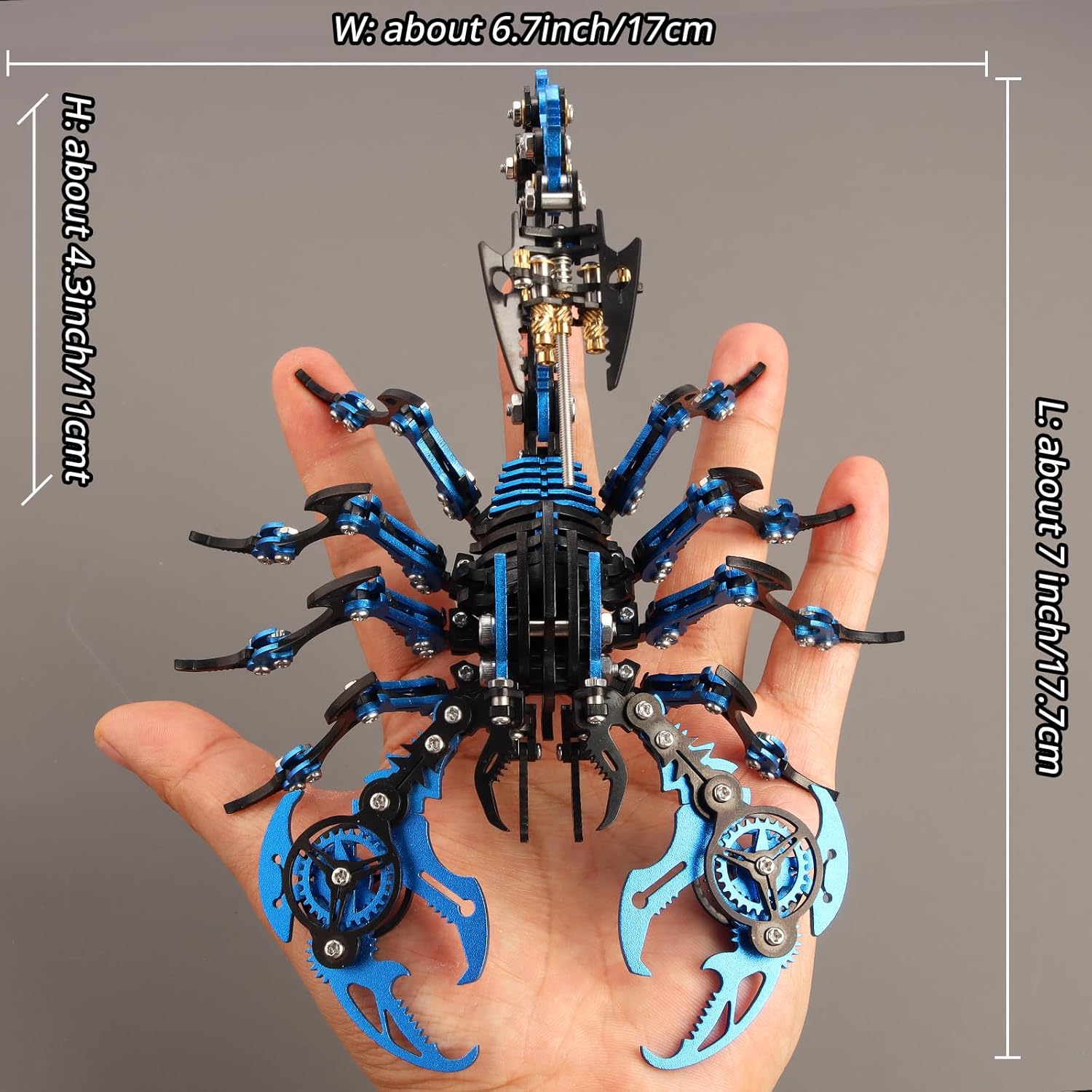 3D Metal Puzzles for Adults, Scorpion 3D Metal Model Kits to Build DIY Colorful 3D Puzzle Ornaments for Adults,Teens Birthday Christmas