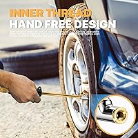 Vista 8 de Mandril de Aire de Doble Cabezal de Alcance Extendido de 12", Conexión de 2 Vías 1/4" FNPT Recto con Bloqueo de Pie en Mandril de Inflado