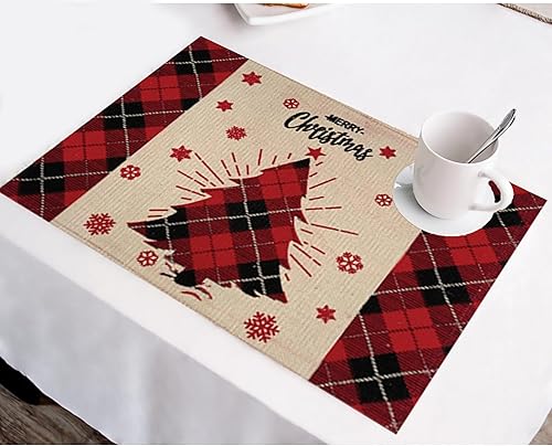 Miniatura 8 de Juego de 4 manteles individuales bordados de encaje y corte blanco para mesa de cocina comedor tamaño de 14 x 20 pulgadas