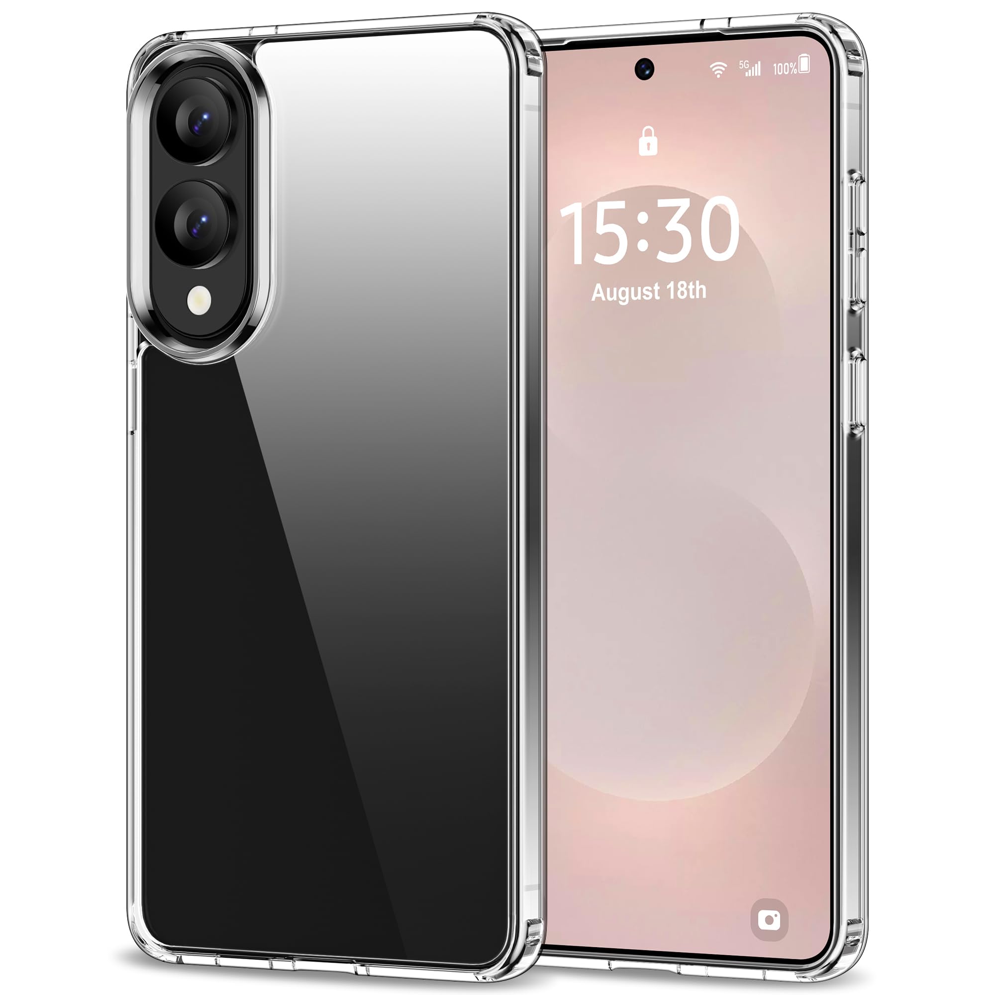 HOOMIL Case for Samsung Galaxy S25 Edge, Anti-Yellowing, Clear | Shockproof & Drop Protection, Scratch Resistant, Wireless Charging Compatible, Transparent Hard Back Phone Cover Samsung Galaxy S25 Edge Clear