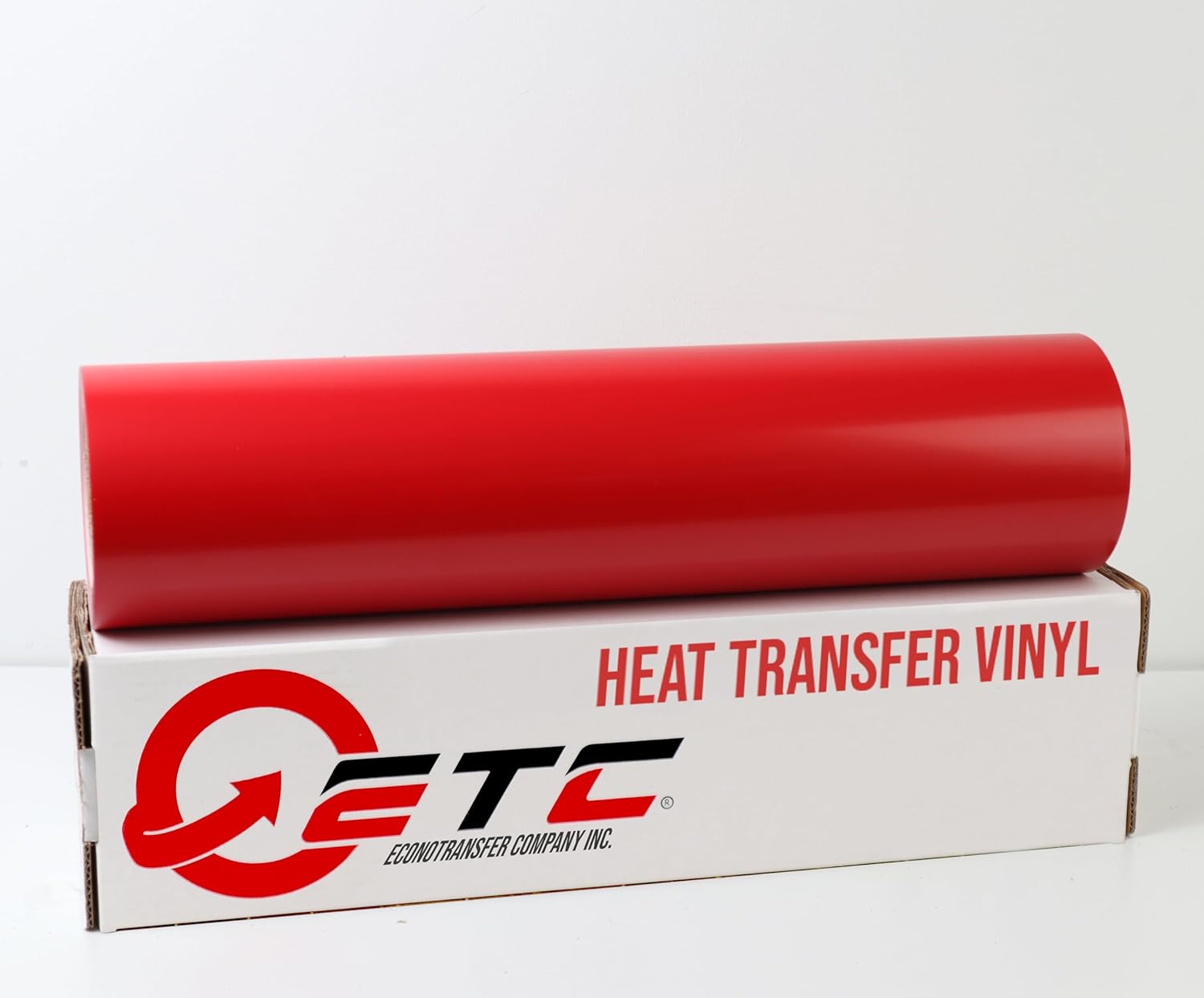 Puff Heat Transfer Vinyl- 20 inch Wide HTV Vinyl for Heat Press Iron on Vinyl for DIY T-Shirts Fabrics - EconoPuff Heat Transfer Vinyl (10 Yards, Red)