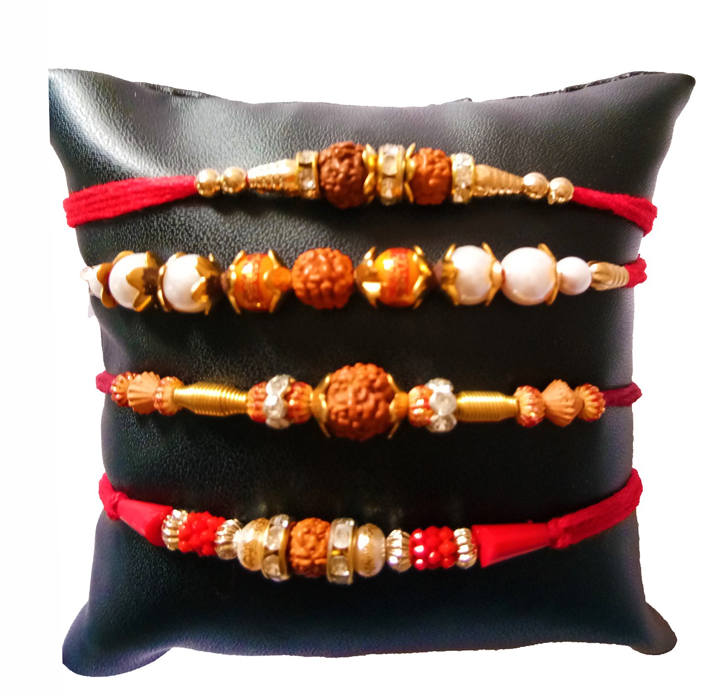 DMS RETAIL Set Of 4 Different Pattern Rudraksh Rakhi For Brother With Roli Chawal (B07FP86R8Y) Amazon Price History, Amazon Price Tracker