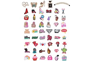 30 Pack Girl Croc Charms PVC Bubble Slides Clog Slides Sandals Shoe Charm