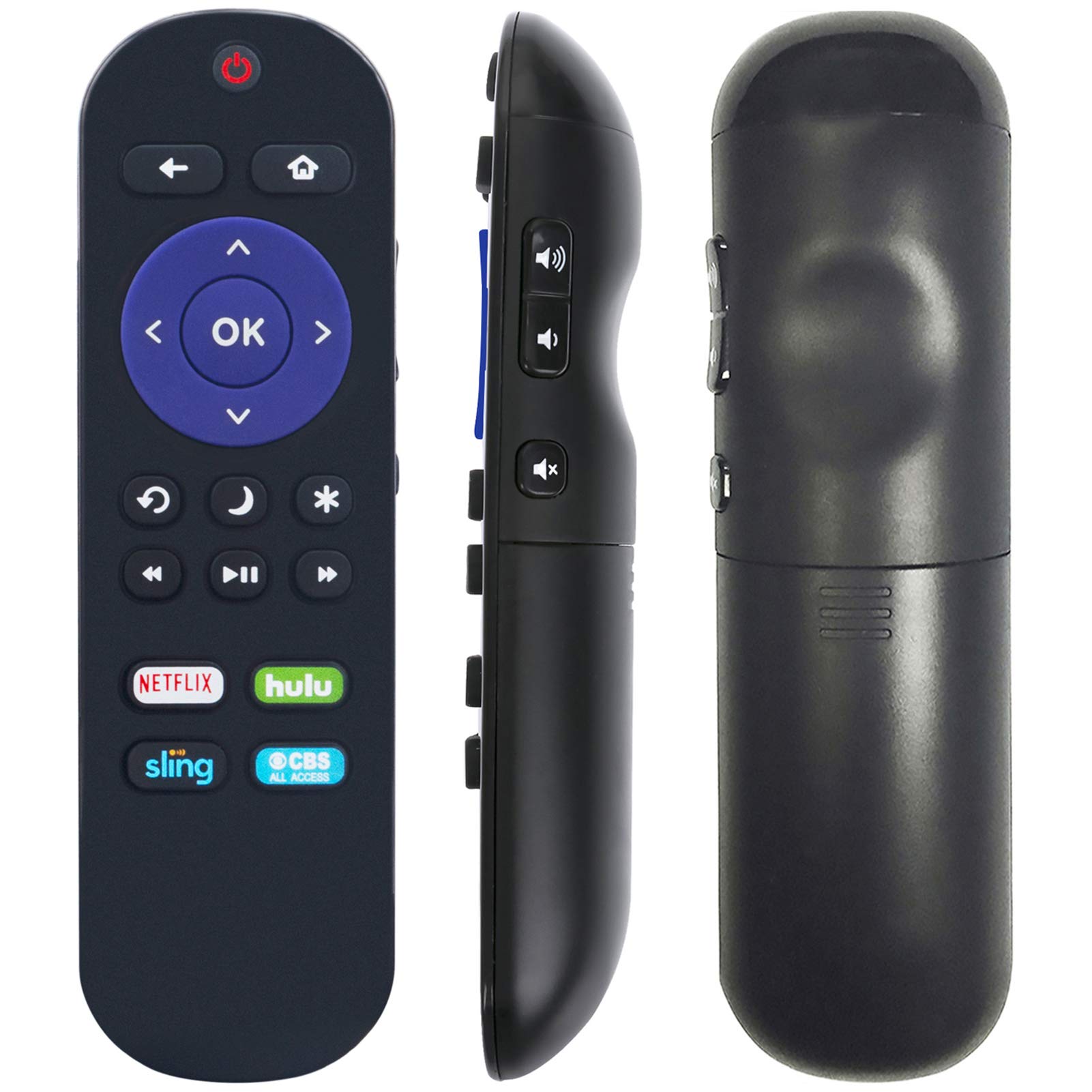 New Remote Control Replacement for Smart 4K UHD LED RCA ROKU TV RTRU4927-US RTRU5027-US RTRU5527-US RTRU6527-US RTR3260-US RTR4360-US RTR5060-US with 4 Shortcut Keys Netflix Hulu Sling CBS-All-Access