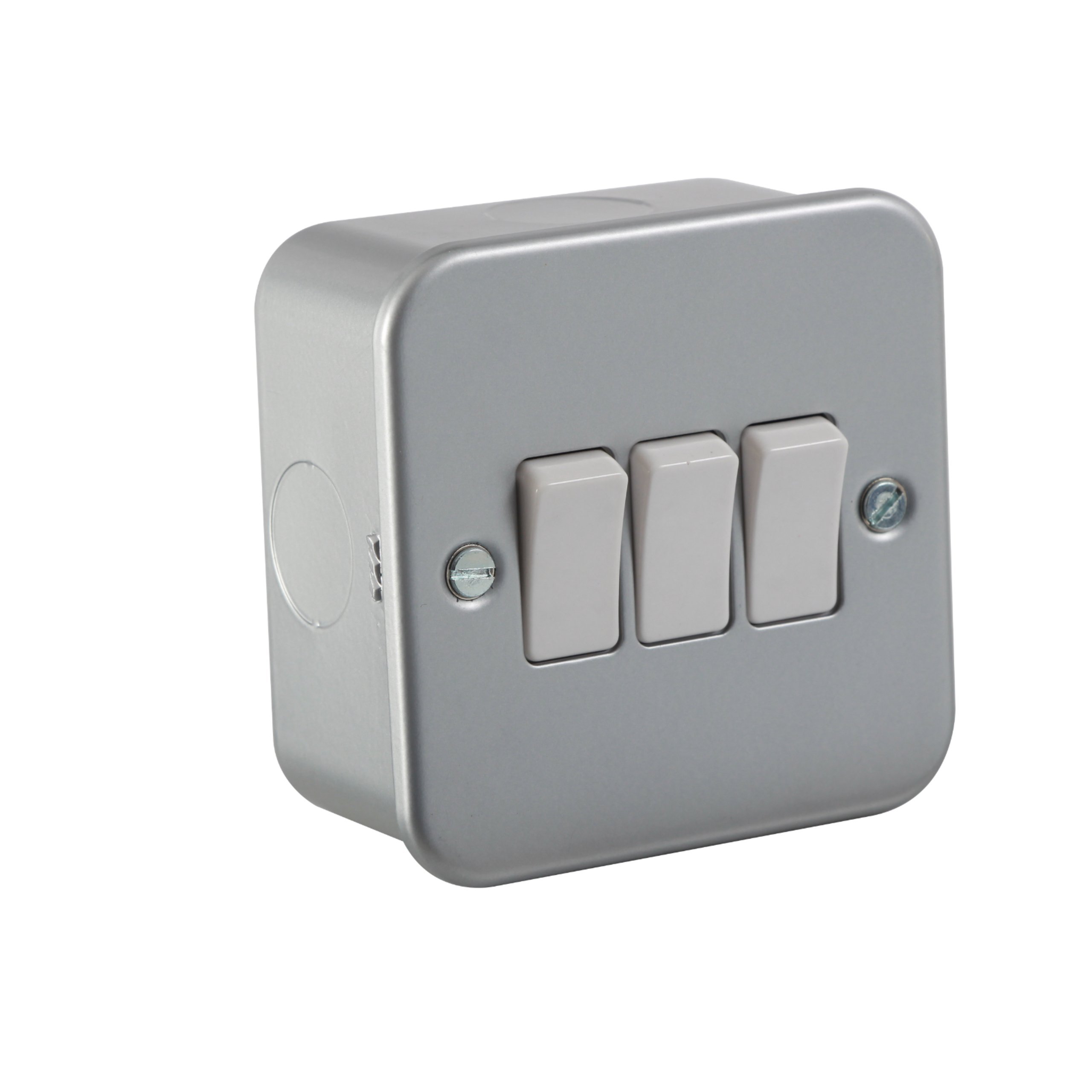 Knightsbridge M4000 Metal Clad 10AX 3G przełącznik 2-drożny, 230 V, szary
