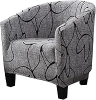 Vista 16 de HOTNIU Funda para silla de club, fundas para sillas de bañera para sillones, funda elástica para sillón, protector de silla de club, cubiertas