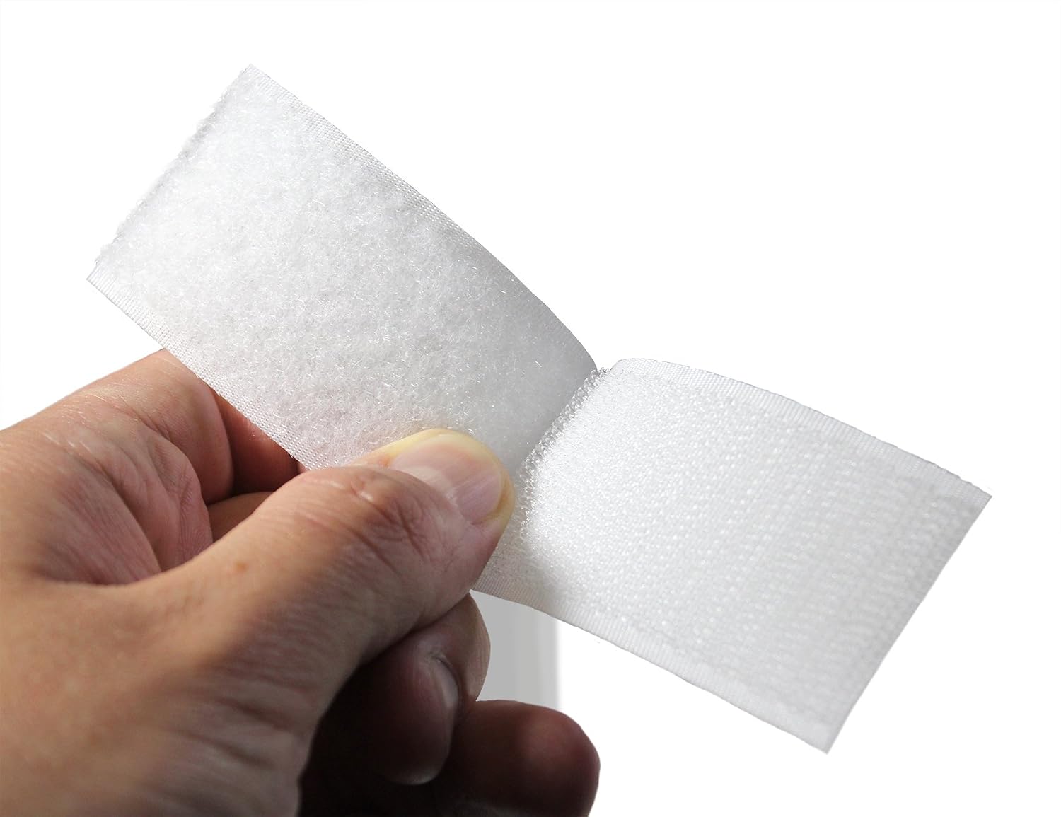 Hook 'n Loop Industrial Strength White Sew-On Cloth Backed Roll (1.5" x 15ft White)