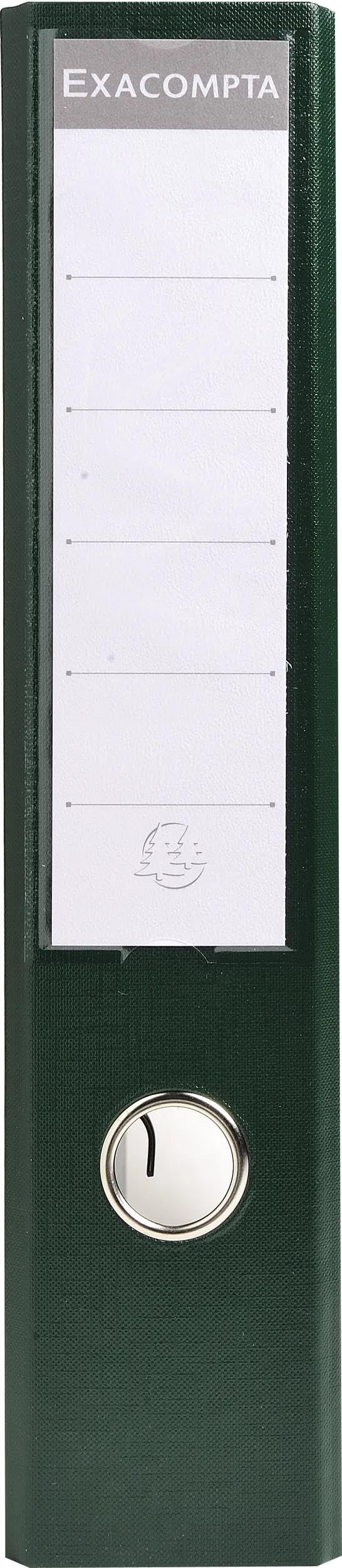 Exacompta - Réf. 918405B - Carton de 20 classeurs à levier A4 - Dos 80 mm - Mécanique 80 mm - Dimensions extérieures : 32x29 cm - Format à classer A4 - Vert