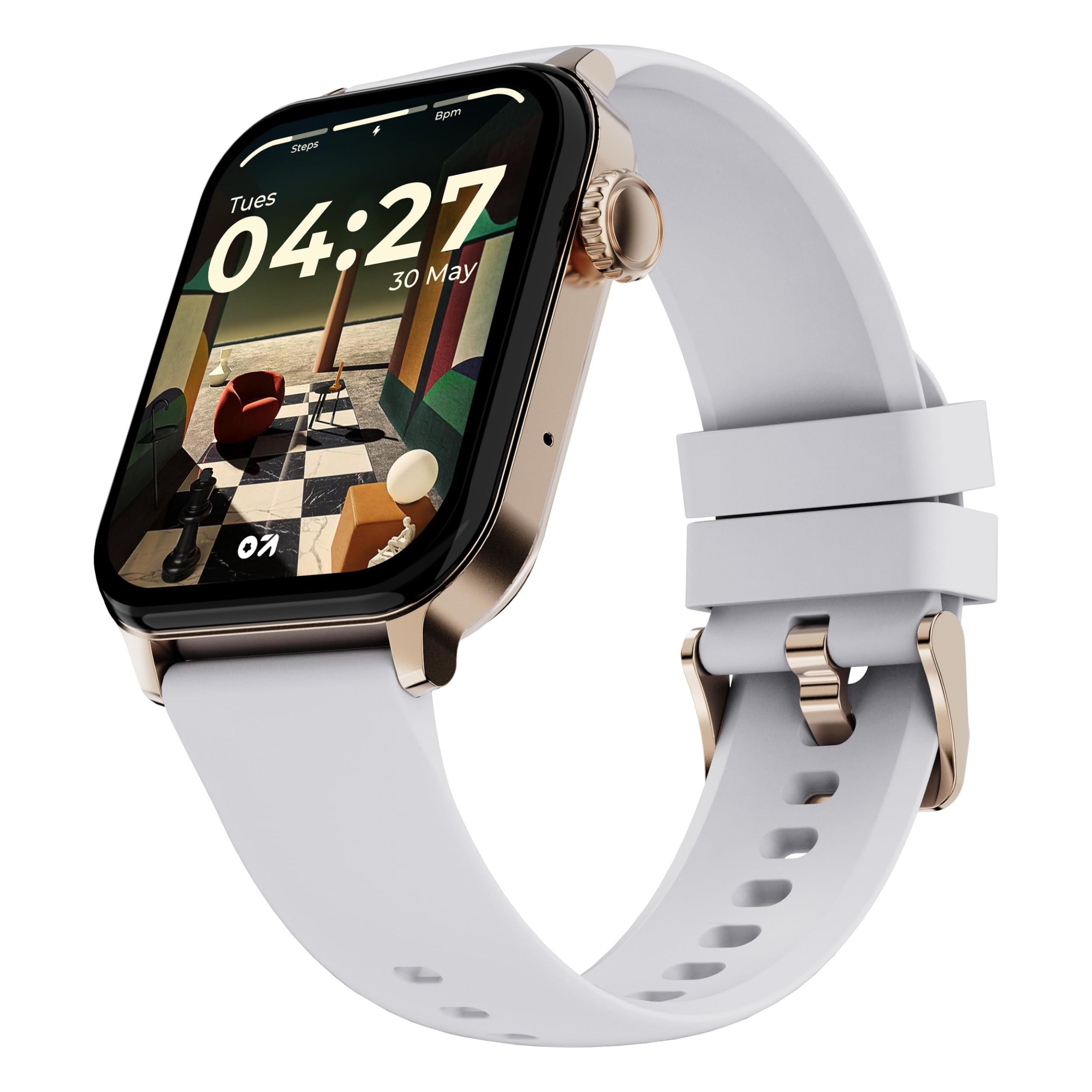 goboult drift 2 smart watch 1.83'' hd display,15 days battery life, 150+watchfaces, 500 nits brightness, ai voice assistant, spo2 monitoring, 120+ sports mode (storm grey)