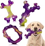 Frienhund Jouets de chien pour les brochettes agressives: Jouet de chien dur pour les grands chiens, 3-Pack Jouets de chien indestructibles pour les garder occupés, Jouet à mâcher de chien pour les grandes races, Jouets pour chiens sûrs et non toxiques, Violet
