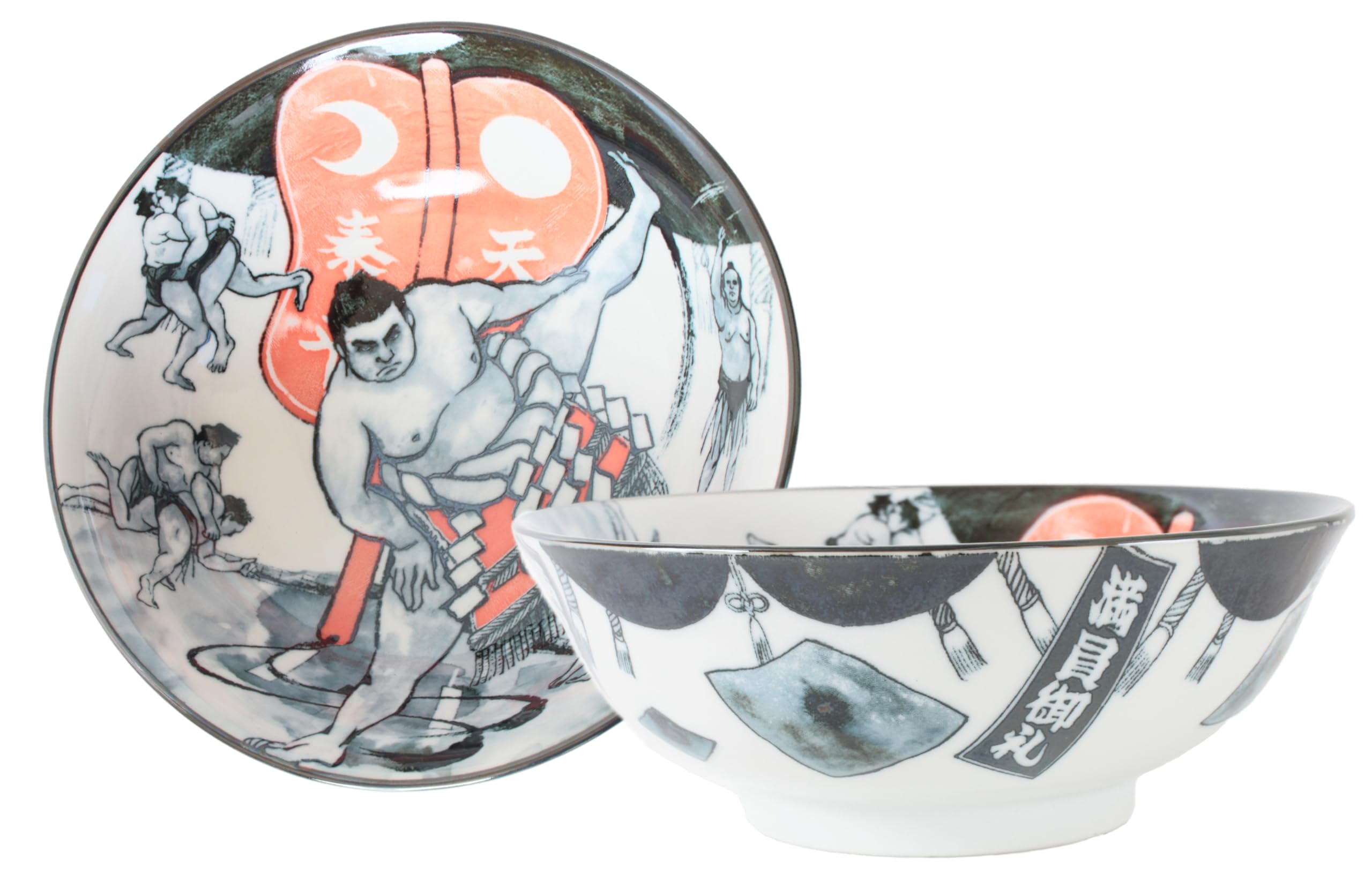 Mino ware KND20 Lot de 2 bols à nouilles japonaises en poterie japonaise