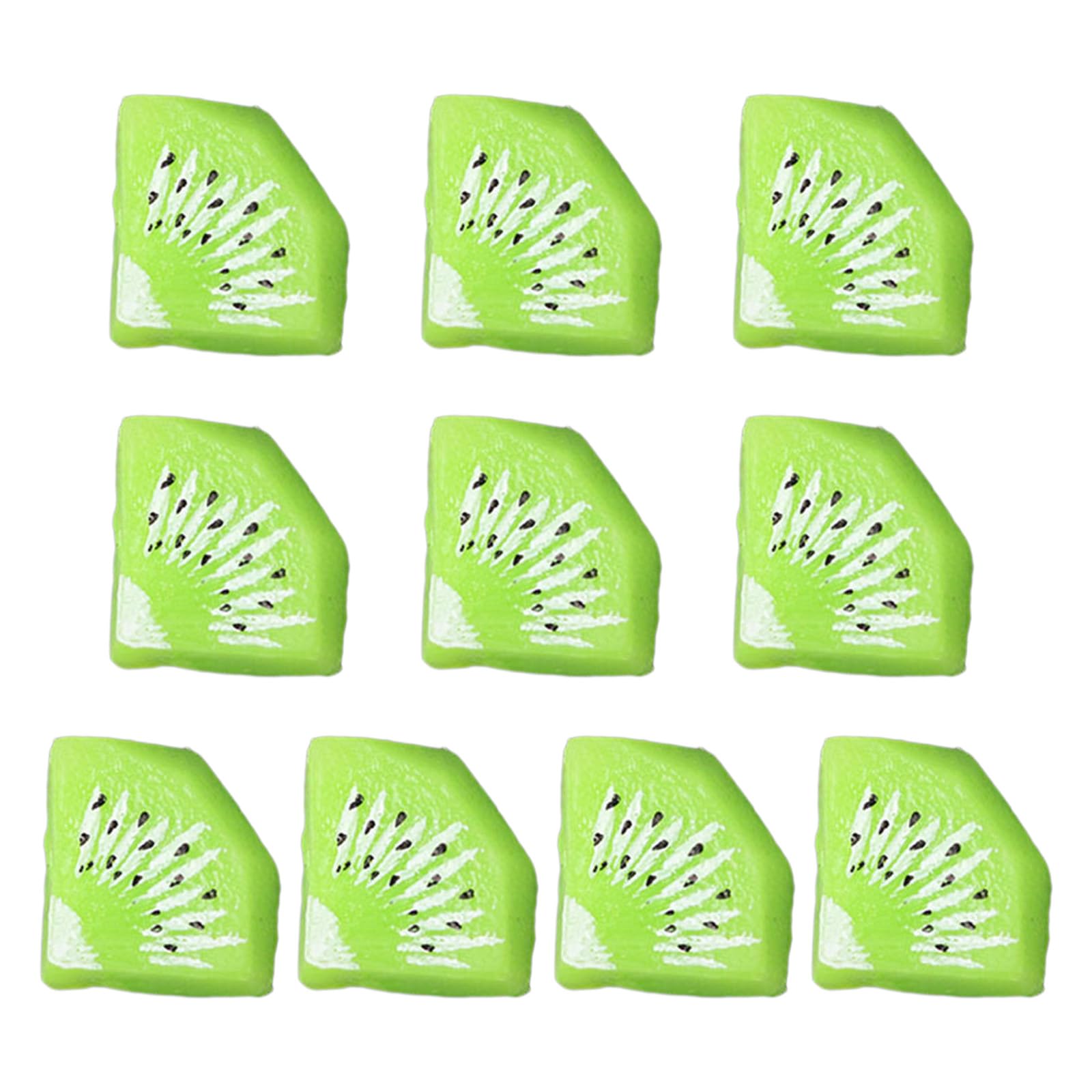 Buxuaaaa D 10Pcs Small Artificial Fruit Slices Realistic Fake Fruit Kiwifruit Slices Ragon Blocks Petals Specifications