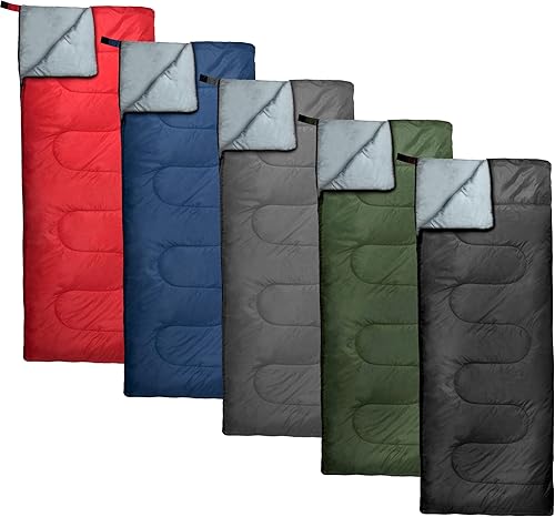 Miniatura 8 de Sacos de dormir a granel, 20 bolsas de dormir sobre para 4 estaciones, cálidos o fríos, ligeros, para interiores y exteriores, para adultos,