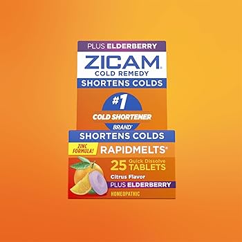 Amazon.com: Zicam Cold Remedy Zinc RapidMelts, Elderberry Citrus
