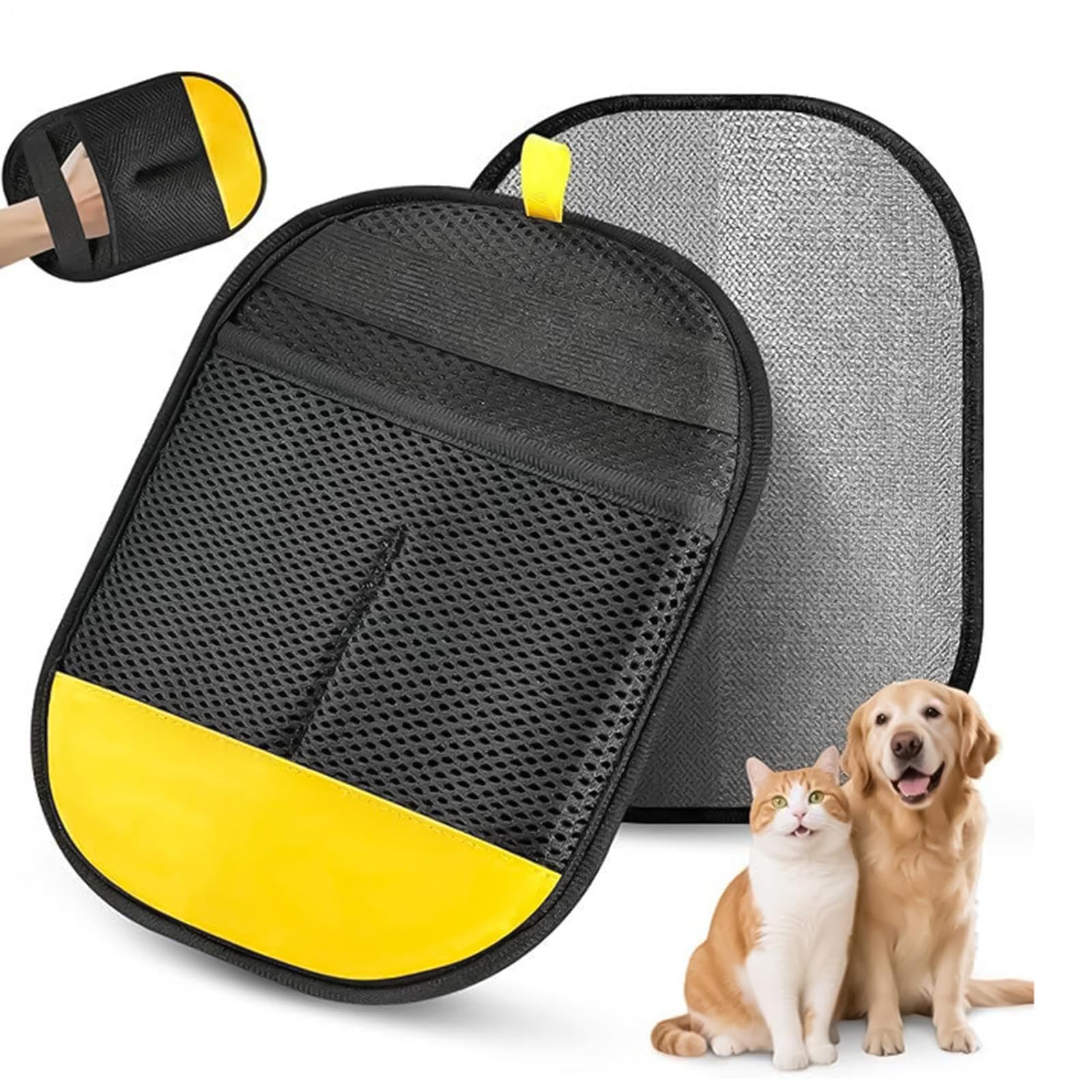 Guanto Rimuovi Pelo Gatto Attrezzi Pulizia Ergonomici Riutilizzabili | Guanto per Rimozione Pelo di Cani e Gatti Per Bagno Massaggio Tappeto Mobili Sedile Auto Biancheria