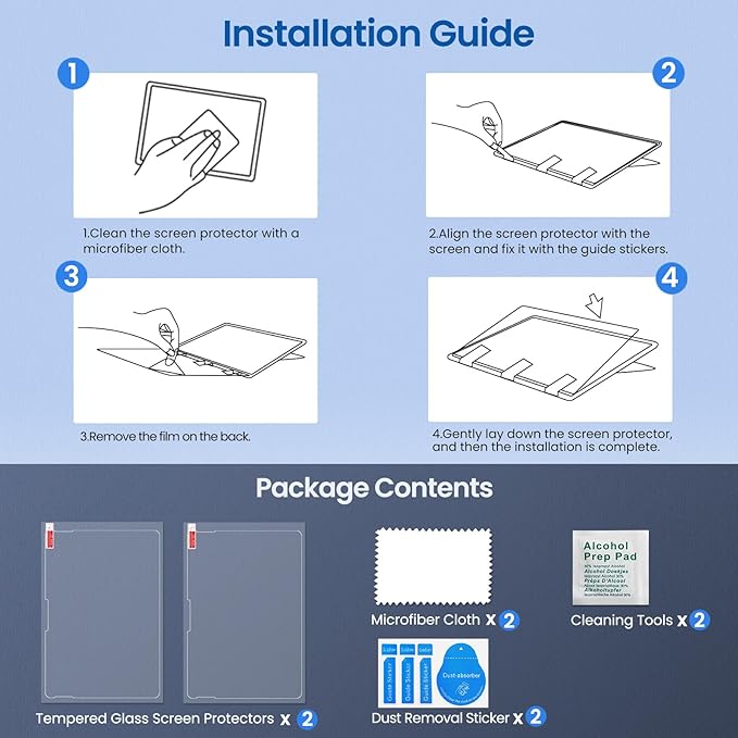MoKo 2 Pack Protector de Pantalla para Surface Pro 12 pulgadas 2025, Vidrio Templado 9H miniatura 8