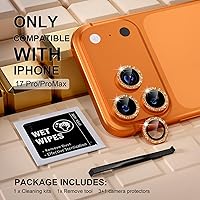 Vista 193 de Misea [3+1] for iPhone 14 Pro/iPhone 14 Pro Max Camera Lens Protector Bling, 9H Tempered Glass Camera Cover Screen Protector Metal Individual Ring