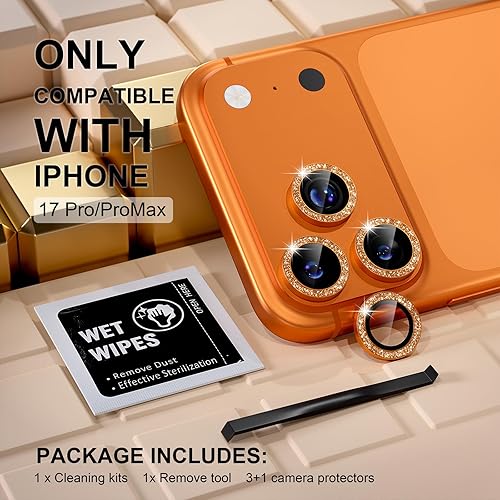 Miniatura 172 de Misea [3+1] Protector de lente de cámara para iPhone 14 Pro/iPhone 14 Pro Max, protector de pantalla de vidrio templado 9H, protector de pantalla