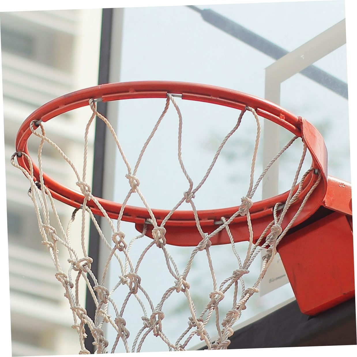 Levemolo 2pcs Basketball Net Replacement String Rope, PVC Coated Steel Wire Cord with Aluminum Buckle, Sturdy Basketball Net String for Outdoor and Indoor Hoops, Sports Court Accessories