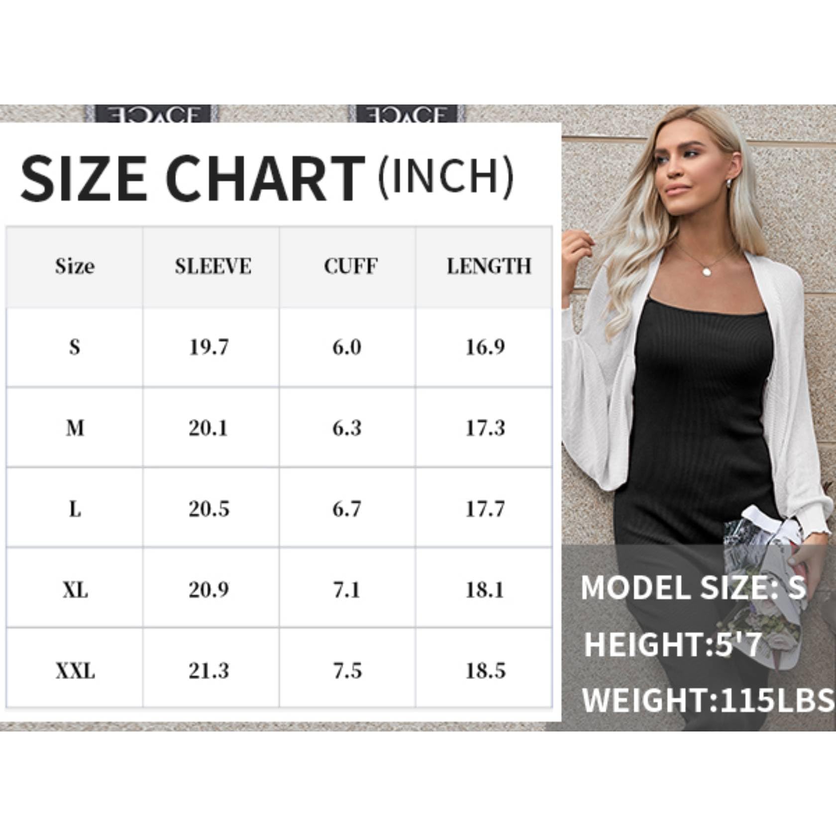 Hotouch Cárdigan para Mujer de Manga Larga Clásico con Cuello en V para Mujer Informal Suéter de Punto Casual Básica Bolero Tops