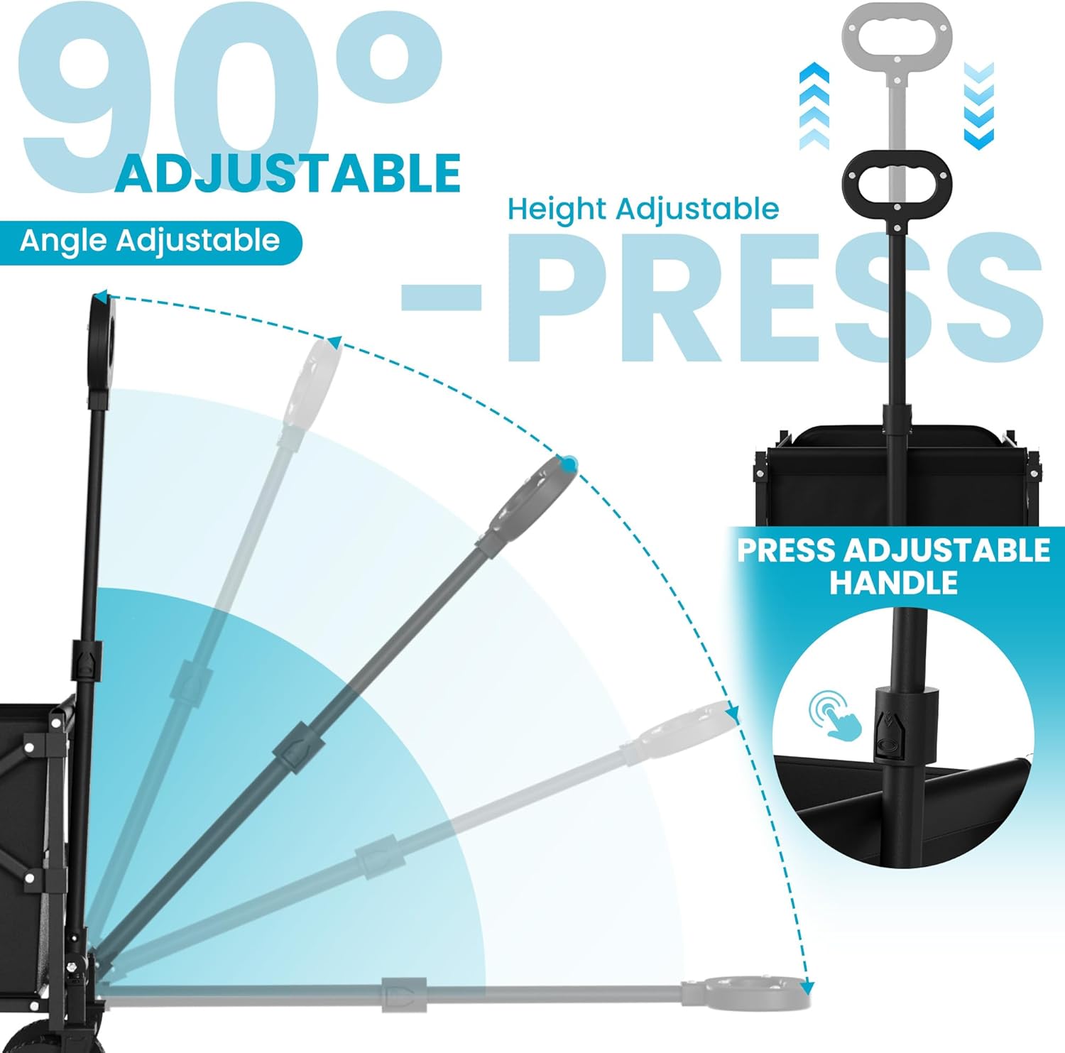 Small Collapsible Wagon with Tailgate, Wagons Carts Foldable with 350lbs Capacity, Lightweight Portable Utility Wagon Cart for Shopping Camping Sports Garden