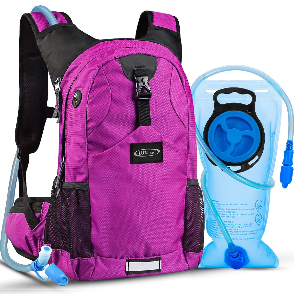 Sac à dos d'hydratation à isolation thermique avec poche à eau anti-fuite sans BPA de 2 L, parfait pour la course, le cyclisme, la randonnée, l'escalade, garde les liquides au frais jusqu'à 4