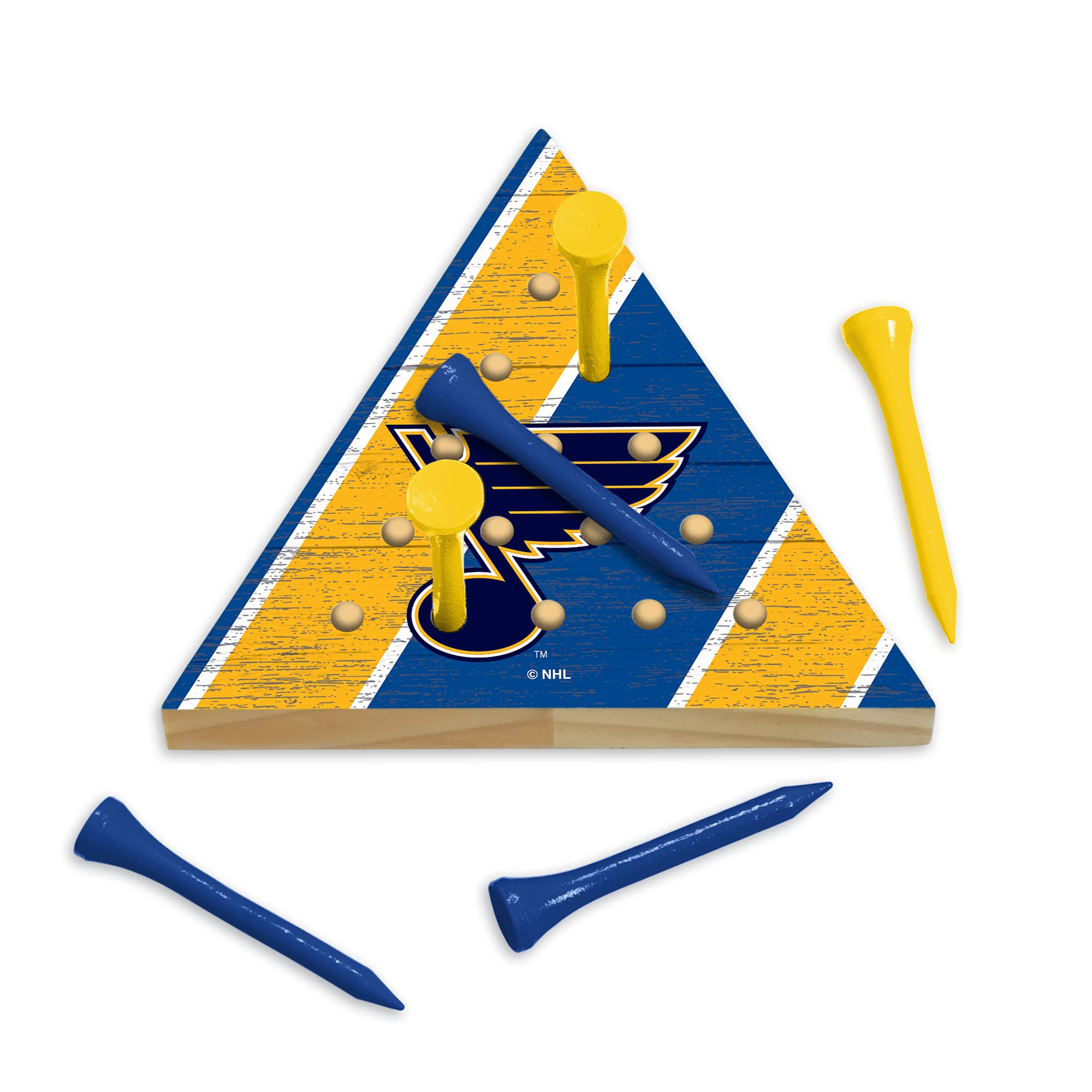 Rico Industries NHL St. Louis Blues Peg Pyramid Game 4 x 4.5-