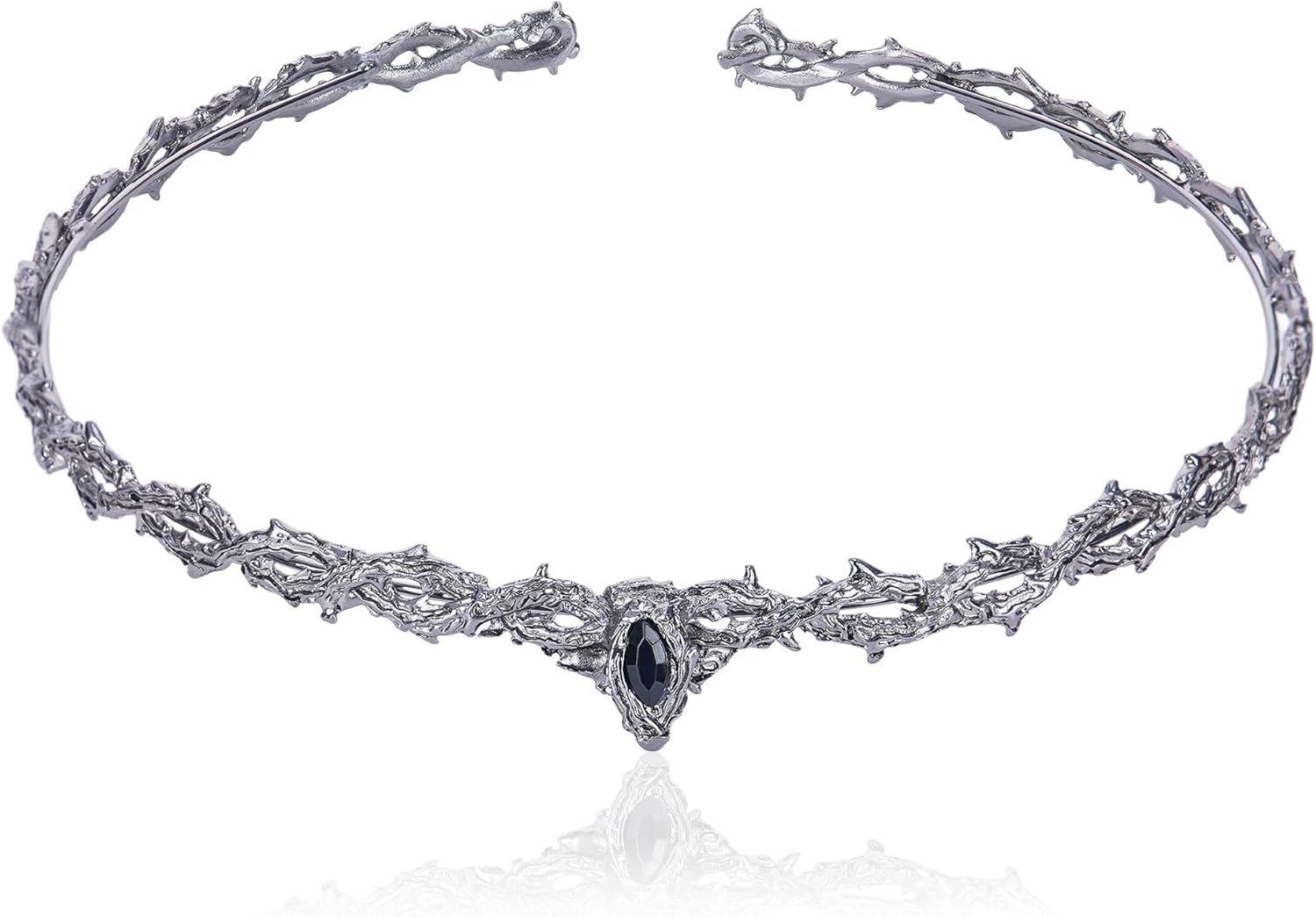 Crown of Thorns - 8'' Retro Thorn Headdress, Gothic Elven Circlet for Renfaire Witch Costume Halloween Cosplay