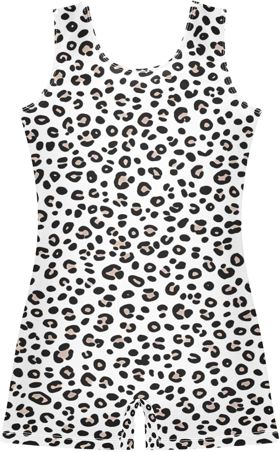 Toddler Girls Gymnastics Leotard Summer Sleeveless Tumbling Dance Outfit Fashion Leopard Unitard Biketard