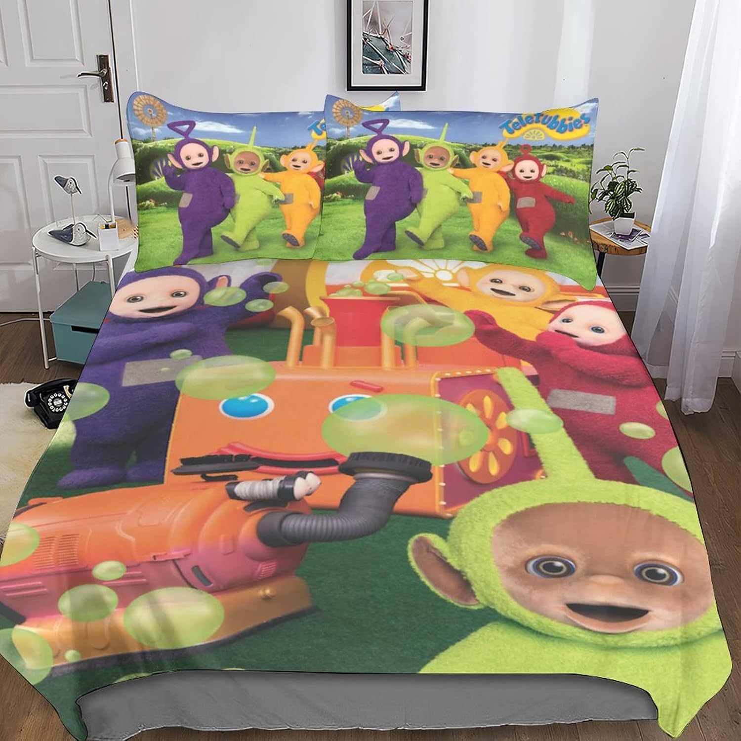 FGAITH Teletubbies Bed Linen Duvet Cover Set for Girls Boys Children