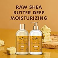 Vista 3 de Shea Moisture champú de manteca de karité de 13 oz y acondicionador fortalecedor 13 oz
