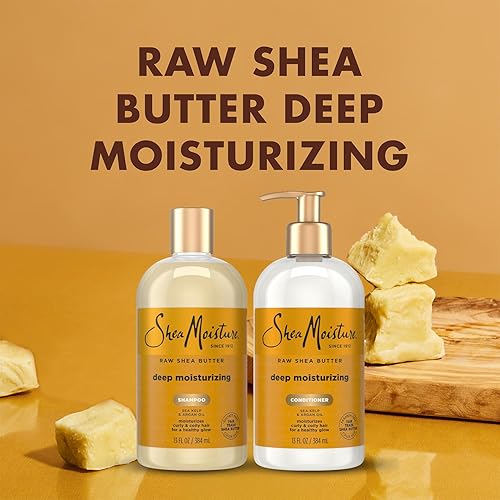 Miniatura 3 de Shea Moisture champú de manteca de karité de 13 oz y acondicionador fortalecedor 13 oz