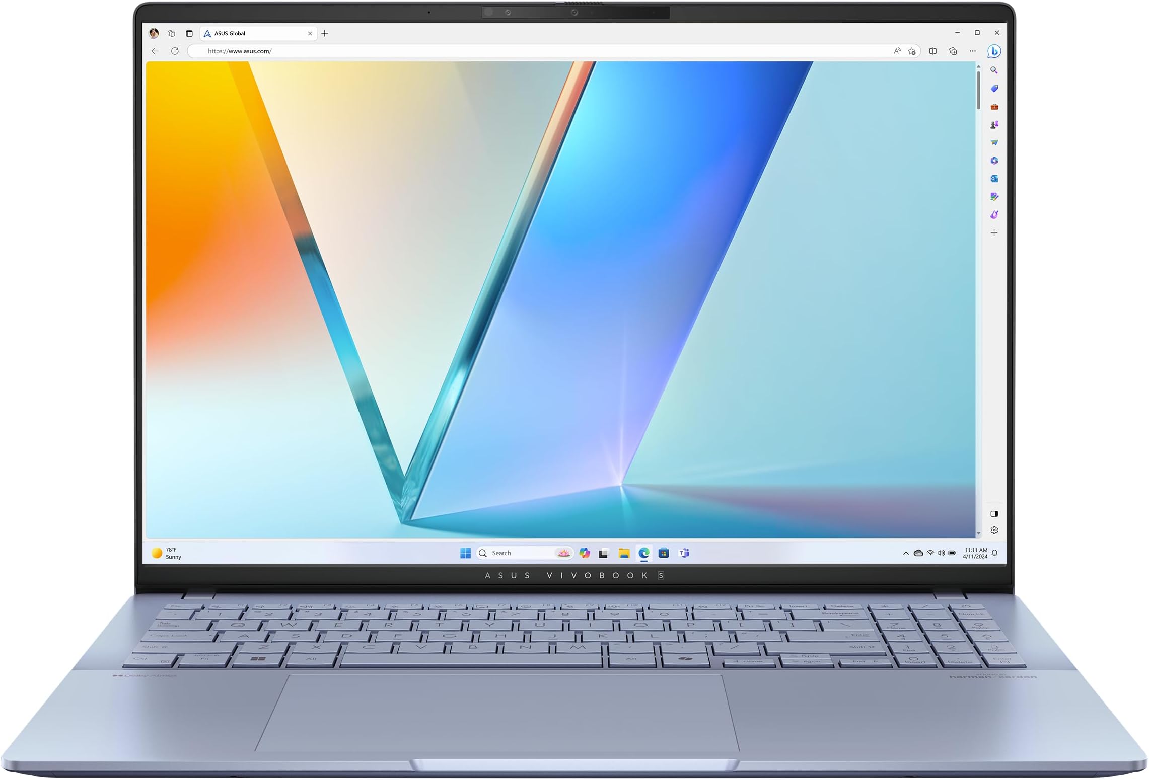 ASUS Vivobook S 16 OLED 2025 Laptop, 16-Core Intel Core Ultra 9 285H, 16" 2880x1800 Display, Intel Arc Graphics, 32GB LPDDR5 1TB SSD, Single-Zone RGB Backlit KB, Thunderbolt 4, Wi-Fi 7, Win11 Home
