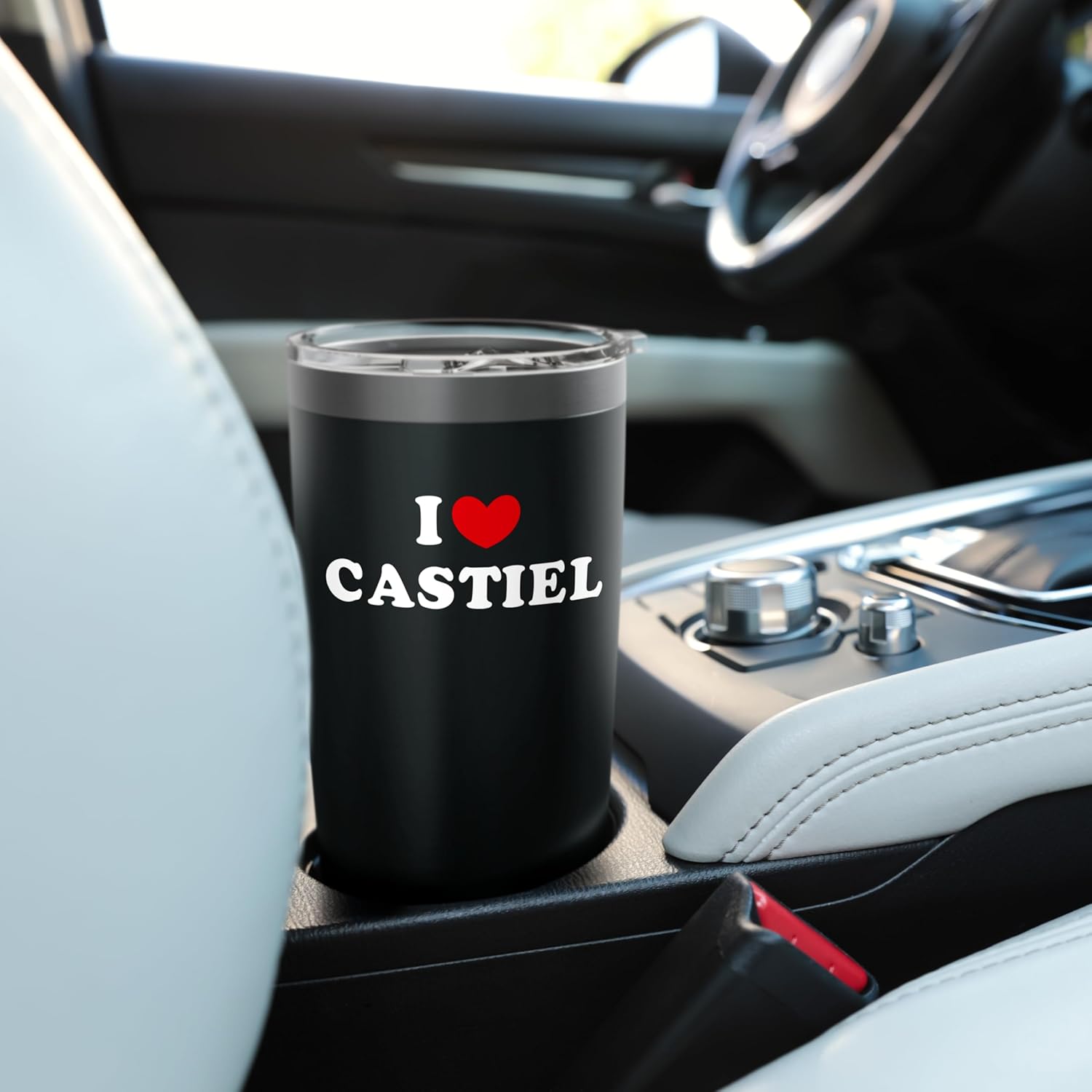 I Love Castiel, I Love Castiel Stainless Steel Insulated Tumbler - Image 6